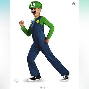 Super Mario Brothers kids Luigi Costume